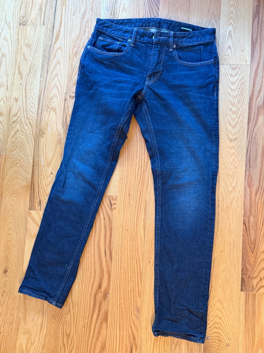 Bonobos Dark Blue Denim Men’s Jeans - Tailored Fit - 30x32